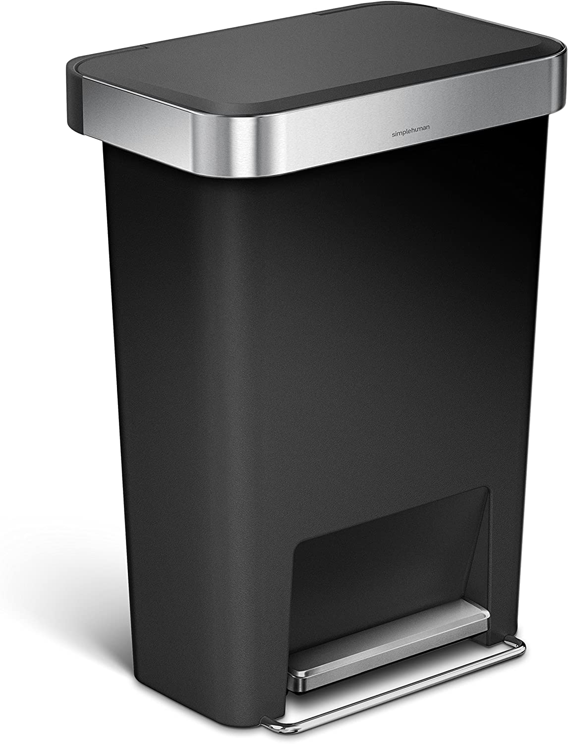 simplehuman プラスチックレクタンギュラ-ステップカン 45L ブラック※他色あり