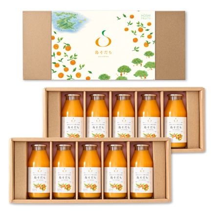 ホシフルーツ 瀬戸内の島そだち プレミアムみかんジュース 180ml×10本