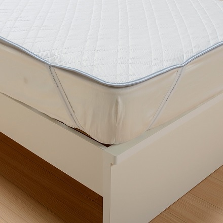西川 COOL TOUCH ひんやり持続 冷感敷きパッド ダブル 140×205cm グレー