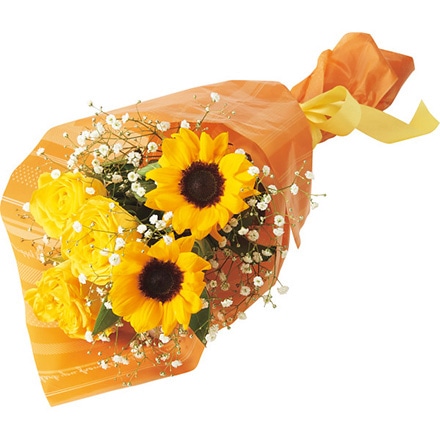 《2022 父の日》 バラとひまわりの花束 計150g226966012【販売期間:2022年5月10日~2022年6月10日】