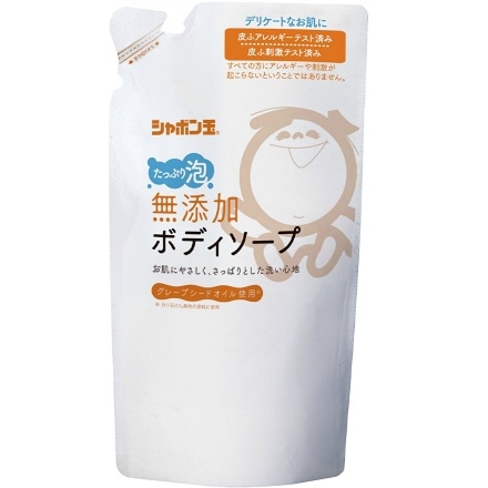 シャボン玉 無添加ボディソープたっぷり泡つめかえ × 3点セット シャボン玉石けん 4901797033027