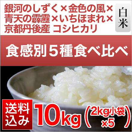 白米 ごはんソムリエ厳選 5種 食べ比べ Aセット 10kg 令和5年産