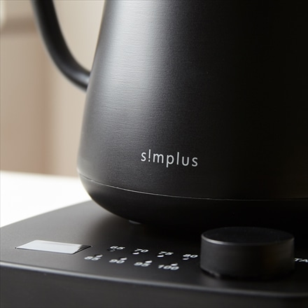 simplus シンプラス 温度調節機能付き 電気ケトル ドリップケトル 0.6L グースネック ステンレス SP-KL01