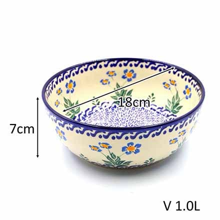 ポーリッシュポタリー ボウル D 18cm V 1.0L-075B Millena ミレナ社