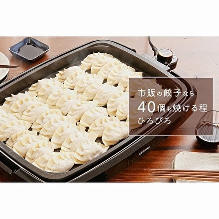 アイリスオーヤマ 網焼き風ホットプレート2枚 APA-136-B ブラック