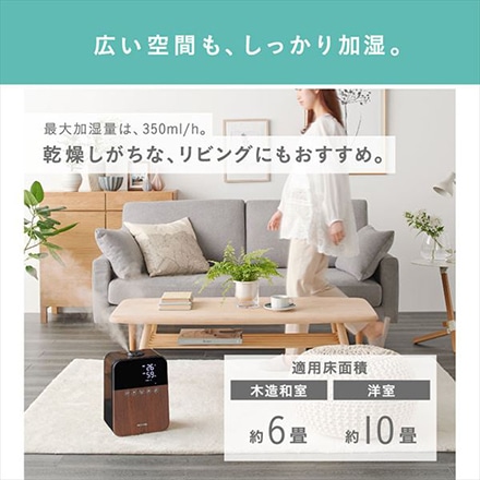アイリスオーヤマ ハイブリッド式加湿器 木目 HDK-35-TM