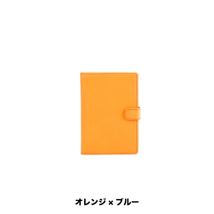 KUBERA9981 カードケース(ネオンレザー ブルー×オレンジ) ※他色あり
