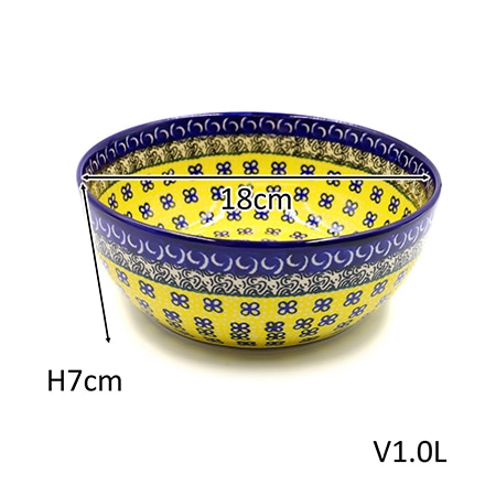 ポーリッシュポタリー ボウル D 18cm V 1.0L-99 Millena ミレナ社