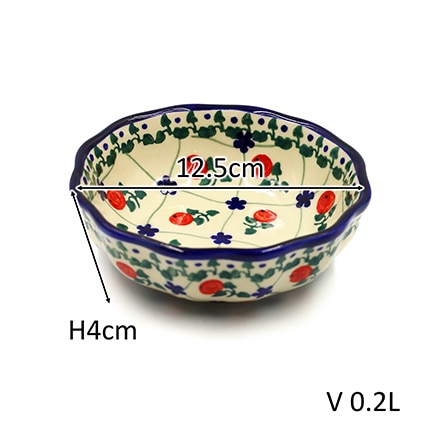 ポーリッシュポタリー ウェーブボウル D 12.5cm V 0.2L-063R Millena ミレナ社