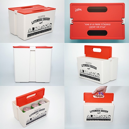 Workson Peanuts ピーナッツ スヌーピー TOOL BOX KARUKON アイボリー ※他色あり