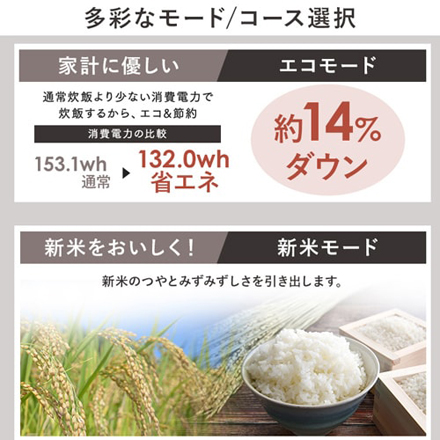 アイリスオーヤマ ジャー炊飯器 5.5合 RC-MDA50-B ブラック