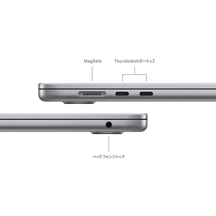 Apple MacBook Air 15インチ (M3チップ) 8コアCPUと10コアGPUを搭載, 8GB, 256GB SSD - スペースグレイ