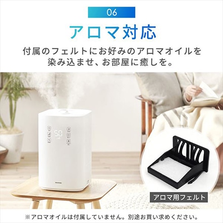 アイリスオーヤマ 上給水ハイブリッド式加湿器 UHK-500-B ブラック ※他色あり
