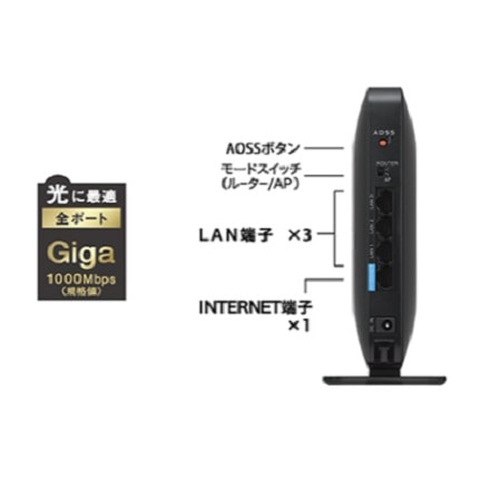 バッファロー Wi-Fiルーター WSR-2533DHPLS-BK ブラック ※他色あり