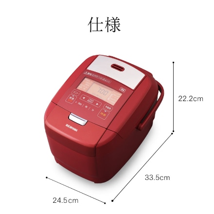 アイリスオーヤマ 米屋の旨み銘柄炊き IHジャー炊飯器 3合 RC-IH30 レッド