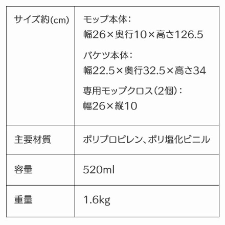 アイリスオーヤマ フラットモップ 専用モップ2個付き FLMO-130