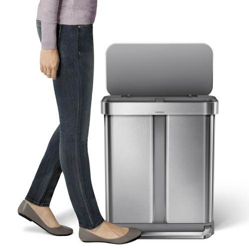 simplehuman 分別レクタンギュラーステップカン 58L シルバー