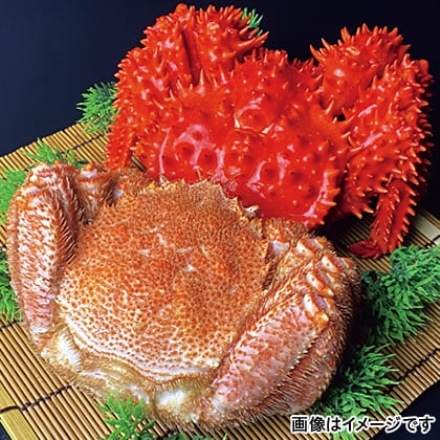 北海道産 ボイル花咲がに・毛がに(各500g)