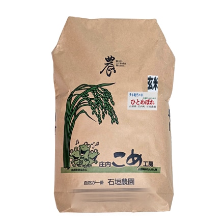 山形県庄内産 ひとめぼれ 特別栽培米 玄米 5kg 令和5年産