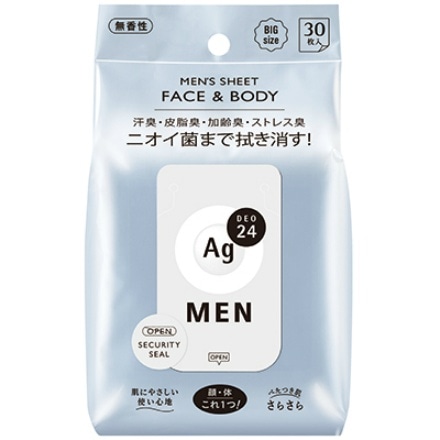 エージーデオ24メン メンズシート フェイス&ボディ 無香性 30枚 × 36点セット ファイントゥデイ資生堂 4901872464944