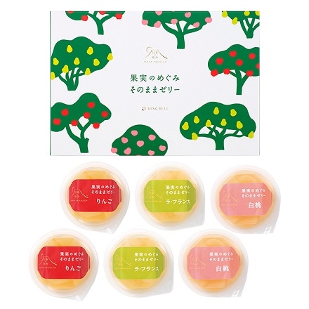 日本の極み　果実のめぐみそのままゼリー６個