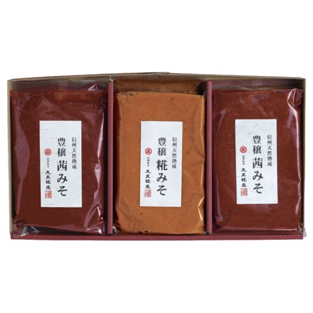 〈長野・丸正醸造〉信州味噌詰合せ（豊穣茜みそ500g×2個、豊穣糀みそ500g）