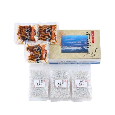浜名湖産うなぎ蒲焼と遠州灘産しらす詰合せ 蒲焼50ｇ・しらす干し40ｇ×3