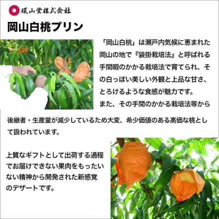 岡山白桃プリン 75g×9