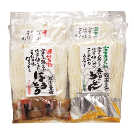 生ほうとう・生吉田のうどんセット ほうとう3食×2パック, うどん3食×2パック