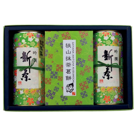 お中元熨斗付き 新茶と葛餅 深蒸し煎茶・抹茶入玄米茶 各80g、抹茶葛餅4個 御中元 夏ギフト ギフト 贈答