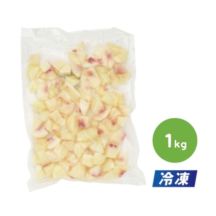 冷凍 山形県産 白桃カット 1ｋｇ 送料込み