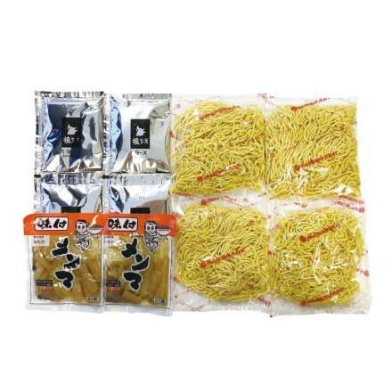 札幌味噌らーめん専門店「 狼スープ 」（メンマ付） 生めん120g・味噌スープ70g 各4、味付メンマ50g×2 送料込み