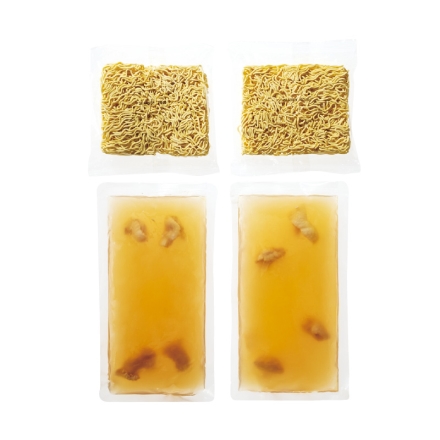 「 割烹立よし 」甲州地どり入り冷し塩ラーメン めん80g・スープ180g 各2 送料込み