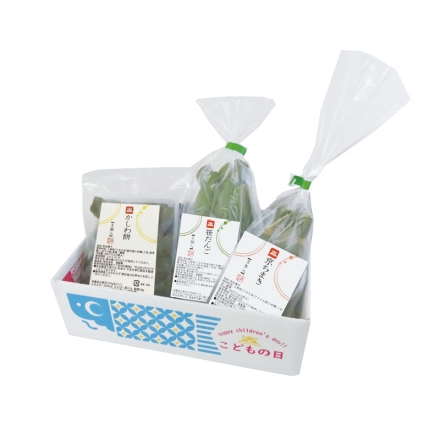 こどもの日祝い和菓子三種詰合せ 笹だんご250g（5個）、京ちまき150g（3本）、かしわ餅こしあん180g（4個） こどもの日 送料込み