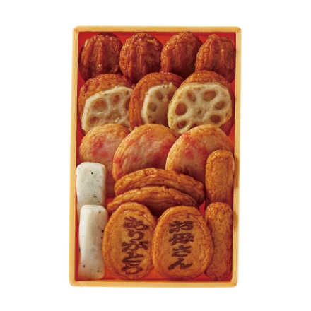 ＜月揚庵＞「 お母さんありがとう 」さつまあげ ごぼう天4枚、れんこん揚・紅しょうが天 各3枚、しそ棒天・棒天 各2本、上揚（焼印入・焼印なし 各2枚）、知覧紅茶ティーバッグ6g（3g×2） 母の日 送料込み