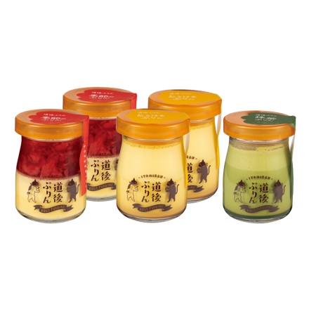 ＜道後ぷりん＞苺ジュレぷりんセット 苺ジュレぷりん・とろけるぷりん 各2個、抹茶ぷりん1個 母の日 送料込み