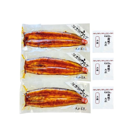 お歳暮のし付き 浜名湖うなぎ蒲焼3本