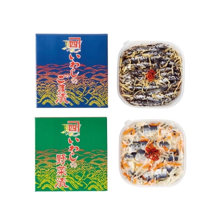 お歳暮のし付き いわしのごま漬といわしの野菜漬ギフト いわしのごま漬・いわしの野菜漬 各500g