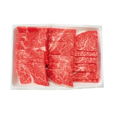お歳暮のし付き 鹿児島県産 黒毛和牛カタ肉焼肉用（620ｇ）
