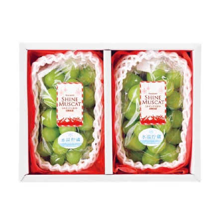 お歳暮のし付き 氷温貯蔵 長野県産シャインマスカット（2房） 1kg（2房）