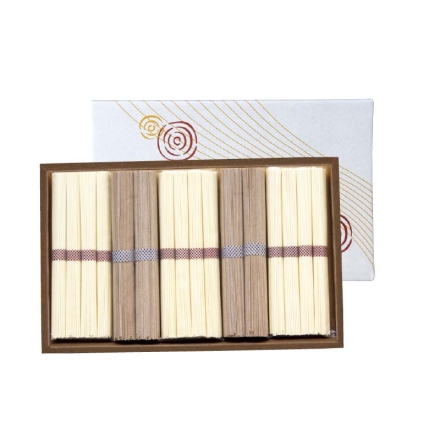 お歳暮のし付き 島原手延うどん、そば詰合せ うどん（50g×4）×3、そば（100g×2）×2