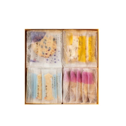 お歳暮のし付き ＜越後抄＞米菓詰合せ きなこ雪餅22枚、越乃豆もち・黒大豆せんべい 各7枚、揚もち5枚