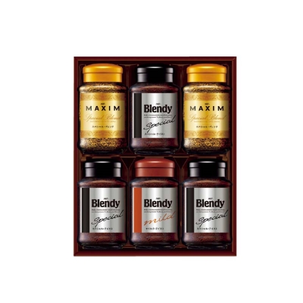 お歳暮のし付き ＜ＡＧＦ＞インスタントコーヒーバラエティギフト ブレンディ（スペシャルテイスト70g×3、マイルドテイスト70g）、マキシムスペシャルブレンド65g×2