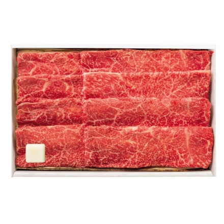 お歳暮のし付き 宮崎牛モモ肉 すき焼き用 320g、牛脂付