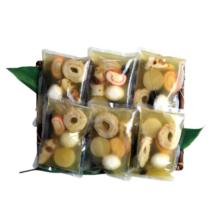 お歳暮のし付き 加賀おでん詰合せ 420g（ゆで卵、だいこん、焼きちくわ、赤巻、車麩、昆布、だし 287g）×6