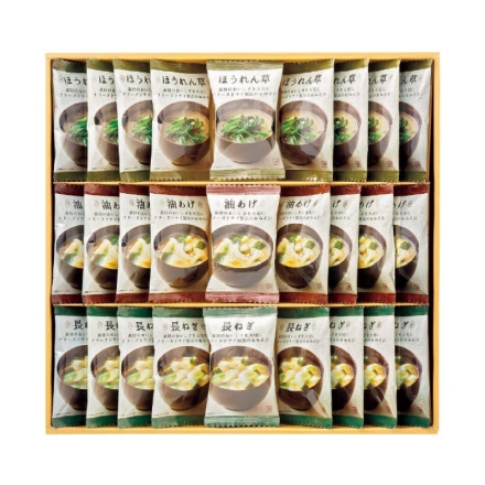 お歳暮のし付き ＜美味心＞フリーズドライ味噌汁27袋