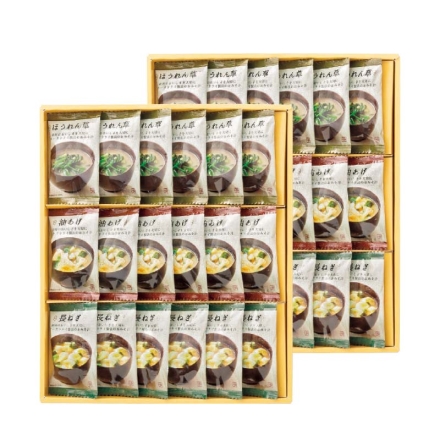 お歳暮のし付き ＜美味心＞フリーズドライ味噌汁36袋