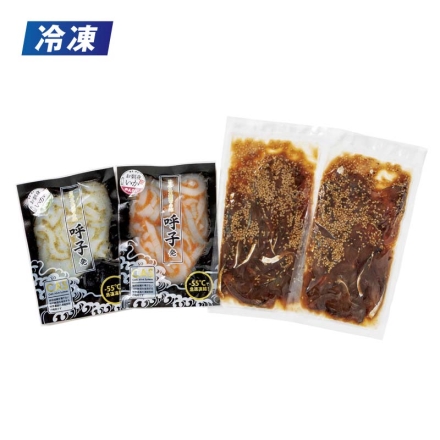 冷凍 博多の味！ごまさば・いか刺し ごまさば85g×2、いか刺し（めんたい・青じそ 各60g）