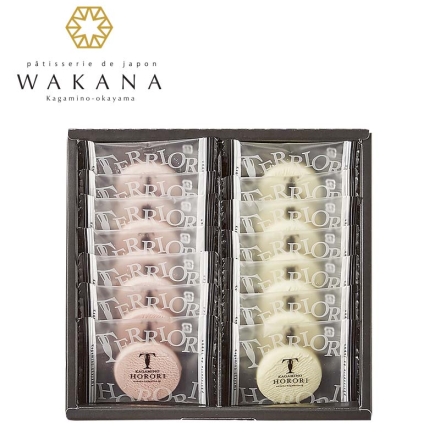 ＜パティスリーＷＡＫＡＮＡ＞鏡野ほろり とろける食感ショコラクッキー ホワイト・ストロベリー 各7枚