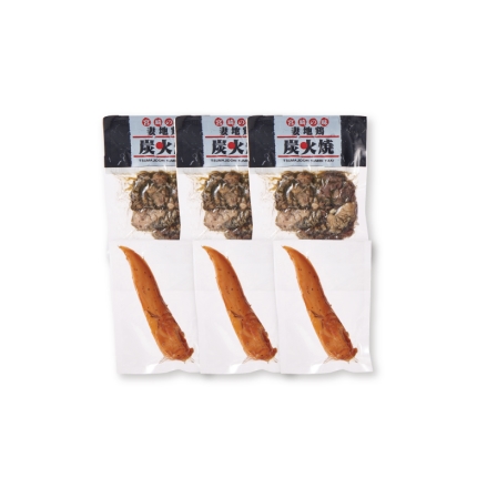 父の日 宮崎 妻地鶏炭火焼・ささみ燻製セット 地鶏炭火焼80g×3、ささみ燻製3本 ギフト プレゼント